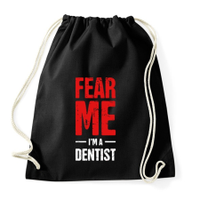 PRINTFASHION Félj tőlem, én vagyok a fogorvos - Sportzsák, Tornazsák - Fekete tornazsák
