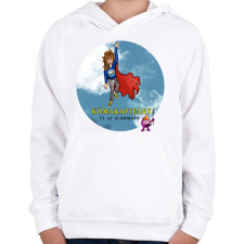 PRINTFASHION feltoltes - Gyerek kapucnis pulóver - Fehér gyerek pulóver, kardigán