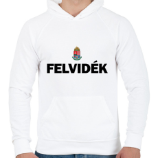 PRINTFASHION Felvidék - Férfi kapucnis pulóver - Fehér
