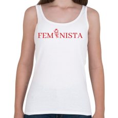 PRINTFASHION Feminista rózsával - Női atléta - Fehér