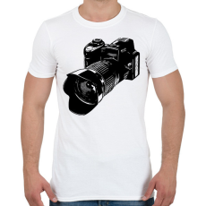 PRINTFASHION Fényképezőgép  - Férfi póló - Fehér