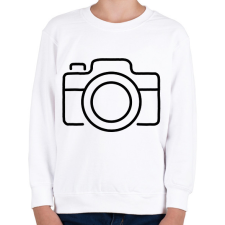 PRINTFASHION fényképezőgép  - Gyerek pulóver - Fehér gyerek pulóver, kardigán