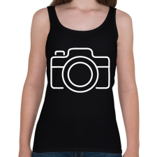 PRINTFASHION fényképezőgép  - Női atléta - Fekete női trikó