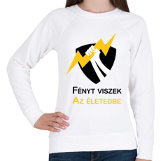PRINTFASHION Fényt viszek az életedbe - Női pulóver - Fehér