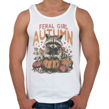 PRINTFASHION Feral Girl Autumn - Férfi atléta - Fehér atléta, trikó