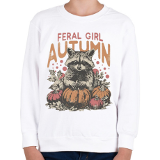 PRINTFASHION Feral Girl Autumn - Gyerek pulóver - Fehér