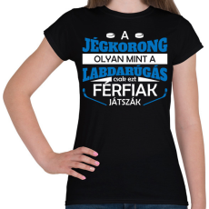PRINTFASHION Férfiak játszák - Női póló - Fekete