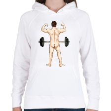 PRINTFASHION Férfiasság - Női kapucnis pulóver - Fehér női pulóver, kardigán