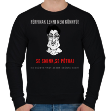 PRINTFASHION férfinak lenni nem könnyű - Férfi pulóver - Fekete férfi pulóver, kardigán