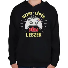 PRINTFASHION Férj leszek - Gyerek kapucnis pulóver - Fekete gyerek pulóver, kardigán