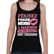 PRINTFASHION Férjhez fogok menni.. - Női atléta - Fekete