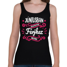 PRINTFASHION Férjhez megyek - Hónappal - Női atléta - Fekete