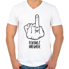 PRINTFASHION FÉRJHEZ megyek - lánybúcsú - Férfi V-nyakú póló - Fehér férfi pulóver, kardigán