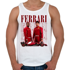PRINTFASHION Ferrari 2025 Forma1 - Férfi atléta - Fehér atléta, trikó