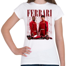 PRINTFASHION Ferrari 2025 Forma1 - Női póló - Fehér női póló