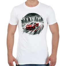 PRINTFASHION Ferrari - Férfi póló - Fehér