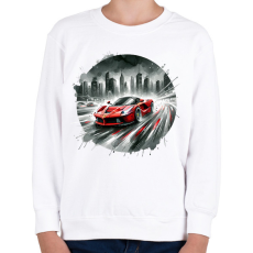 PRINTFASHION Ferrari - Gyerek pulóver - Fehér