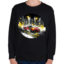 PRINTFASHION Ferrari - Gyerek pulóver - Fekete gyerek pulóver, kardigán