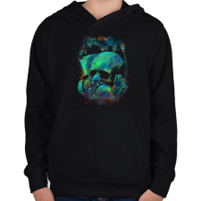 PRINTFASHION Fertőzés - Gyerek kapucnis pulóver - Fekete gyerek pulóver, kardigán