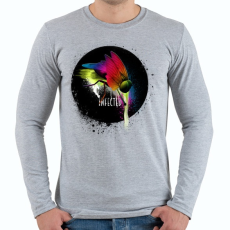 PRINTFASHION Fertőzött - Férfi hosszú ujjú póló - Sport szürke