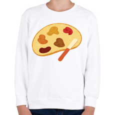 PRINTFASHION Festék kenyéren - Gyerek pulóver - Fehér