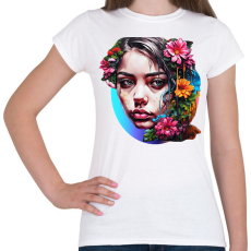 PRINTFASHION Festékes lány - Női póló - Fehér