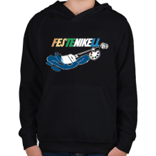 PRINTFASHION festeNIKEll - Gyerek kapucnis pulóver - Fekete gyerek pulóver, kardigán