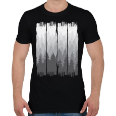 PRINTFASHION Festett erdő - Férfi póló - Fekete