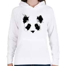 PRINTFASHION Festett panda - Női kapucnis pulóver - Fehér