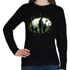 PRINTFASHION Festett panda - Női pulóver - Fekete