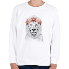 PRINTFASHION Festival lion - Gyerek pulóver - Fehér gyerek pulóver, kardigán