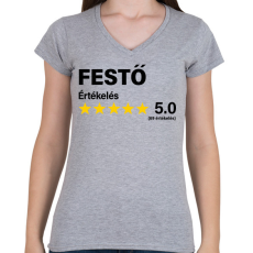 PRINTFASHION Festő Értékelés ***** 5.0 (69 értékelés) - Női V-nyakú póló - Sport szürke
