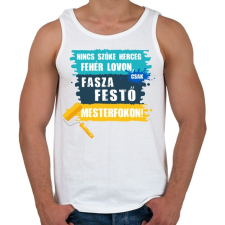 PRINTFASHION Festo mesterfokon - Férfi atléta - Fehér atléta, trikó