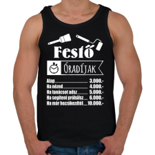 PRINTFASHION Festő óradíj - Férfi atléta - Fekete atléta, trikó