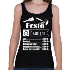 PRINTFASHION Festő óradíj - Női atléta - Fekete női trikó