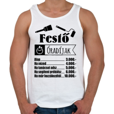 PRINTFASHION Festő óradíjak - Férfi atléta - Fehér