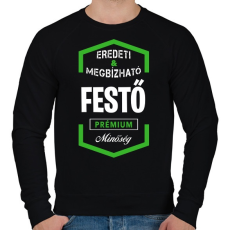 PRINTFASHION Festő prémium minőség - Férfi pulóver - Fekete