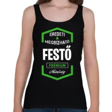 PRINTFASHION Festő prémium minőség - Női atléta - Fekete női trikó