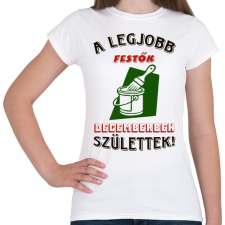 PRINTFASHION Festő szülinap december színes - Női póló - Fehér női póló