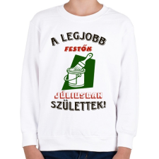 PRINTFASHION Festő szülinapja július színes - Gyerek pulóver - Fehér gyerek pulóver, kardigán