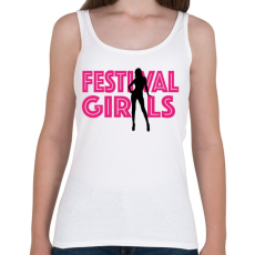 PRINTFASHION Fesztivál csajok - Női atléta - Fehér