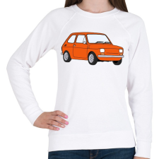 PRINTFASHION Fiat Polski - Női pulóver - Fehér női pulóver, kardigán