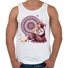 PRINTFASHION Fiatal lány népies ruhában - Férfi atléta - Fehér atléta, trikó