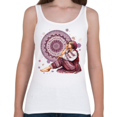 PRINTFASHION Fiatal lány népies ruhában - Női atléta - Fehér