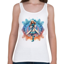 PRINTFASHION Fiatal lány télen - Női atléta - Fehér női trikó