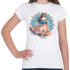 PRINTFASHION Fiatal lány télen - Női póló - Fehér