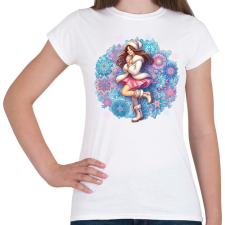 PRINTFASHION Fiatal lány télen - Női póló - Fehér női póló
