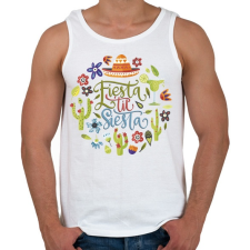 PRINTFASHION Fiesta & Siesta - Férfi atléta - Fehér atléta, trikó