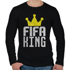 PRINTFASHION Fifa King - Férfi hosszú ujjú póló - Fekete