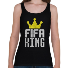 PRINTFASHION Fifa King - Női atléta - Fekete női trikó